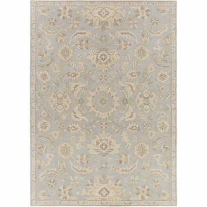 Hauteloom Copen Beige Floral Wool Rug - 1 of 4