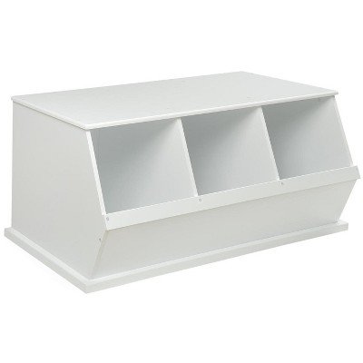 Badger Basket Three Bin Stackable Storage Cubby
