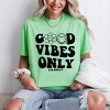 Simply Sage Market S.W.Smiley Good Vibes Only Smiley Face Garment Dyed Tee - 2 of 4