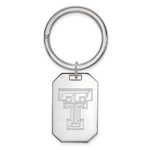 Black Bow Jewelry Sterling Silver Texas Tech Red Raiders NCAA Key Chain - 1 of 3