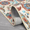Washable Rug Vintage Floral Distressed Rug with Non Slip Backing Low Pile Foldable Floor Cover - 4 of 4