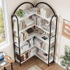 5 Tier Arched Corner Bookshelf, 68.5" Tall L Shaped Multi-Layer Large Bookcase,  Ideal for Living Room, Bedroom, Studyroom, Office - 2 of 4
