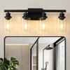 DAKAFUL Modern Bathroom Vanity Light, 4/5/6/8/10-Light Vanity Fixtures with Clear Glass Shade, Reversible Wall Sconces Over Mirror,for Bedroom - 2 of 4