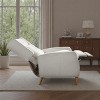 Art Leon Mid-century Recliner, Faux Leather Lounge Chair with Wood Chair Legs - 4 of 4