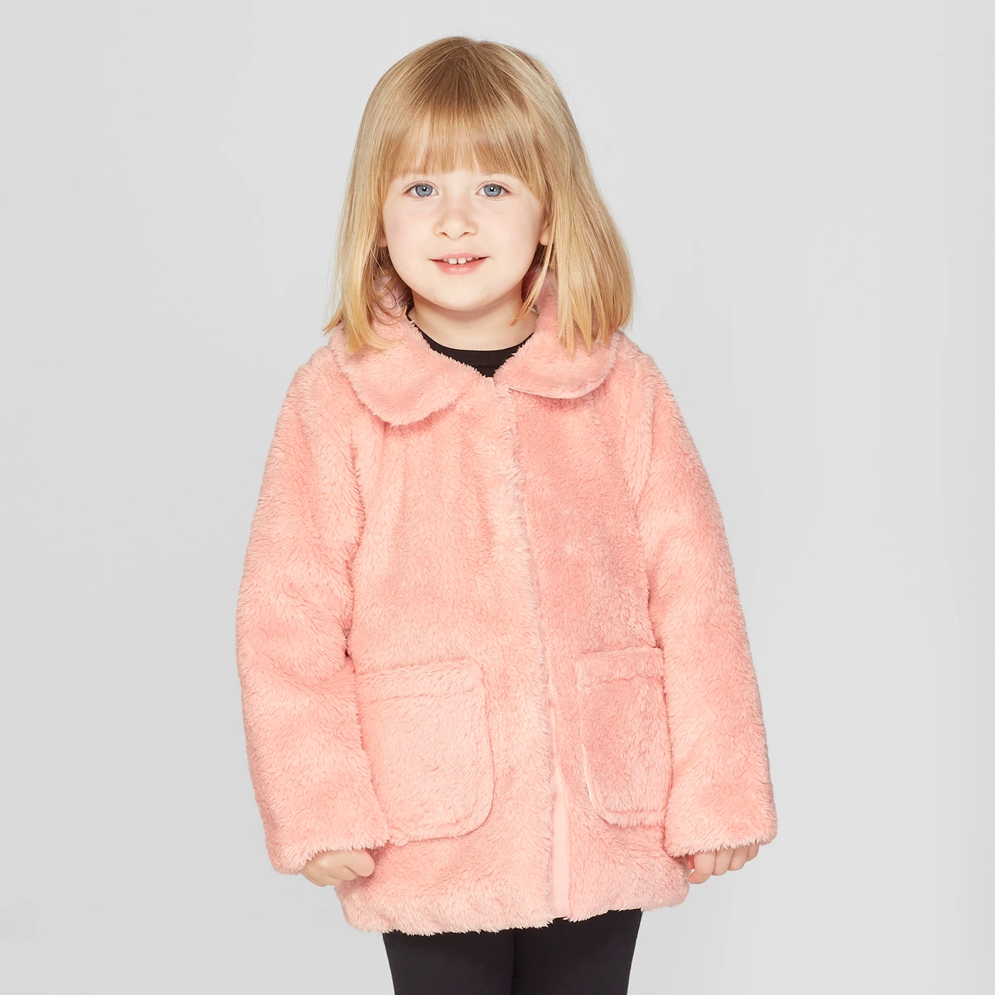 Toddler Girls' Faux Fur Jacket - Cat & Jackâ¢ Pink - image 1 of 3