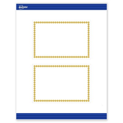 Avery Printable Rectangle Postcards, Gold Beads, 4" x 6", Matte White Rectangle Postcards, Laser/Inkjet, 20ct, Great for Postcards