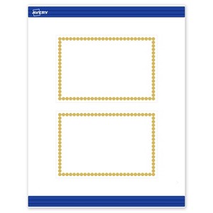 Avery Printable Rectangle Postcards, Gold Beads, 4" x 6", Matte White Rectangle Postcards, Laser/Inkjet, 20ct, Great for Postcards - 1 of 4