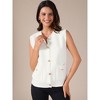 INSPIRE CHIC Women Knit Button Down Crew Neck Sleeveless with Pockets Casual Sweaters - 2 of 4