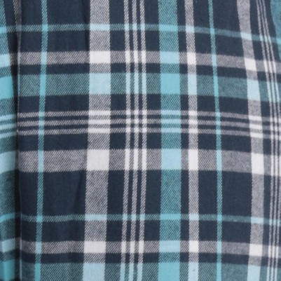 navy blue plaid 100% cotton flannel