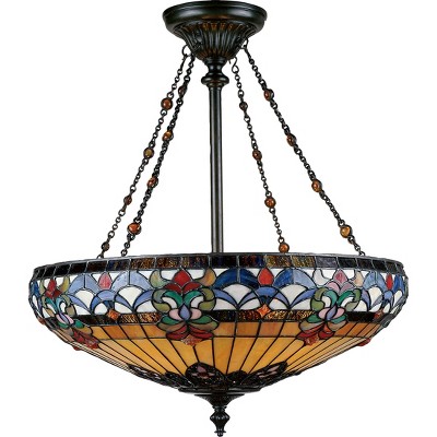 Belle Fleur 4-Light Vintage Bronze Pendant Light