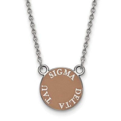 Black Bow Jewelry Sterling Silver Sigma Delta Tau Greek Life Necklace 18 Inch