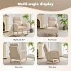 Rocking Chair Nursery, Modern Upholstered Glider Rocker with Side Pocket, High Backrest Padded Seat Accent Armchair for Living Room, Nursery, Bedroom - 3 of 4