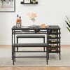 Dining Table Set for 4, Kitchen Table Set for 4 with 2 Benches, 3 Piece Dining Room Table Set for Small Space Apartment - 3 of 4