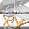 Folding Rectangle Standard Tufted Upholstered Ottoman Stool With Solid Wood Legs - 4 of 4