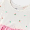 Toddler Girls' Adaptive Short Sleeve Knit Tulle Tiered Dress - Cat & Jack™ Pink - 3 of 4