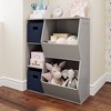 RiverRidge Kids' Playroom Toy Organizer and Bookcase with 3 Cubbies and 2 Veggie Storage Bins with 2 Fabric Bins - 2 of 4