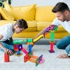 PICASSO-TILES Marble Run Magnetic Tiles for Kids – 50PCS STEM Educational Construction Building Blocks Race Track Toy Set - 2 of 4