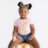 The Juniper Shop Checkered Floral Chart Toddler Short Sleeve Tee - 4T - Pink - 3 of 4