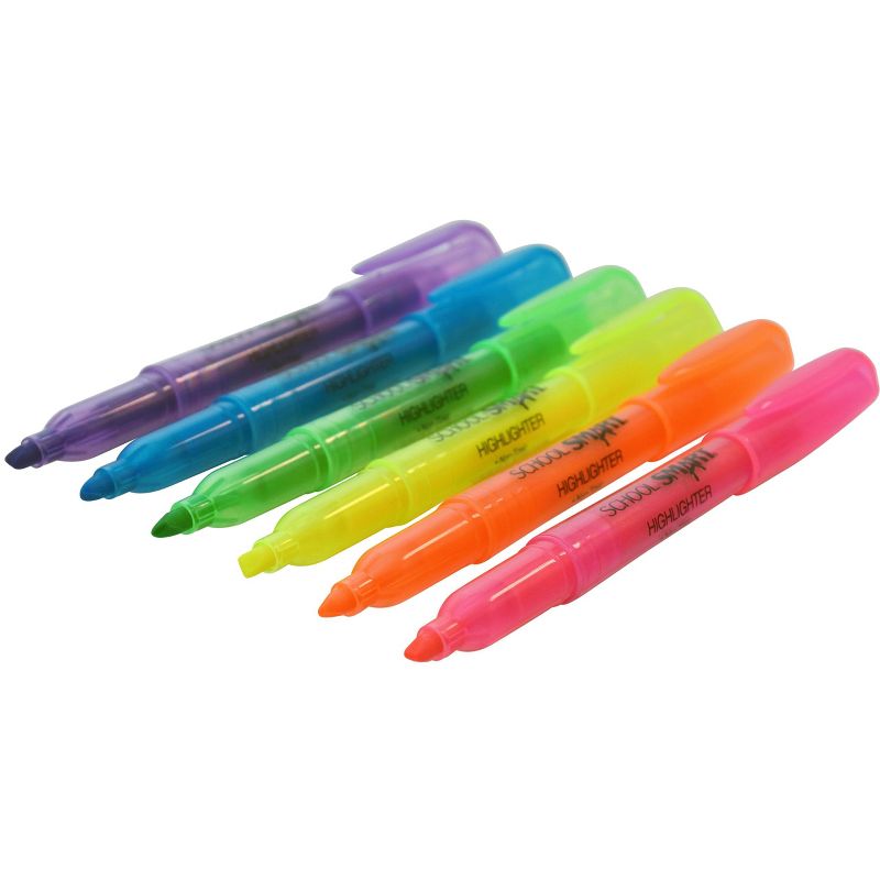 School Smart Pen Style Highlighters, Chisel Tip, Assorted Colors, Pack of 48, 4 of 6