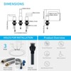 ChicFurnit Bathroom Sink Faucet Widespread Waterfall Design with Pop Up Drain and Lead Free Hose for Bathroom, Silver and Gray, 14.57"*11.81"*3.54" - 3 of 4