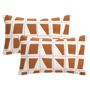 REGALWOVEN Geometric Soft Plush Modern Decorative Throw Pillows Cases 2 Pcs - 1 of 4