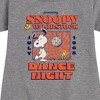 - Peanuts - Snoopy And Woodstock Dance Night Graphic Short Sleeve Fleece Dress - 2 of 4