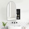PexFix 35.8" x 24" Arched White Bathroom Medicine Cabinet with Mirror Wooden Framed Wall Mounted Recessed Cabinets for Bathroom Vanity with 2 Shelves - 4 of 4