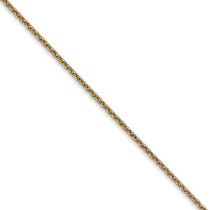 Black Bow Jewelry 1.4mm 14k Yellow Gold Polished Round Cable Chain Necklace - 1 of 4