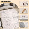 Modern Abstract Line Rug, Washable Non-Slip Low Pile Carpet, No-Shedding Stain-Resistant for Living Room, Bedroom, Dorm, Office - 3 of 4