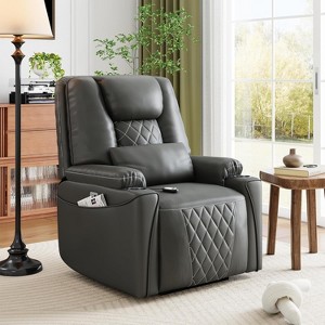 Garvee Lift Recliner Chair Sofa with USB Ports, Remote Control, Side Pockets & Cup Holders, 3 Positions - 1 of 4