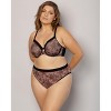 Curvy Couture Womens Sheer Mesh Full Coverage Unlined Underwire Bra - 4 of 4
