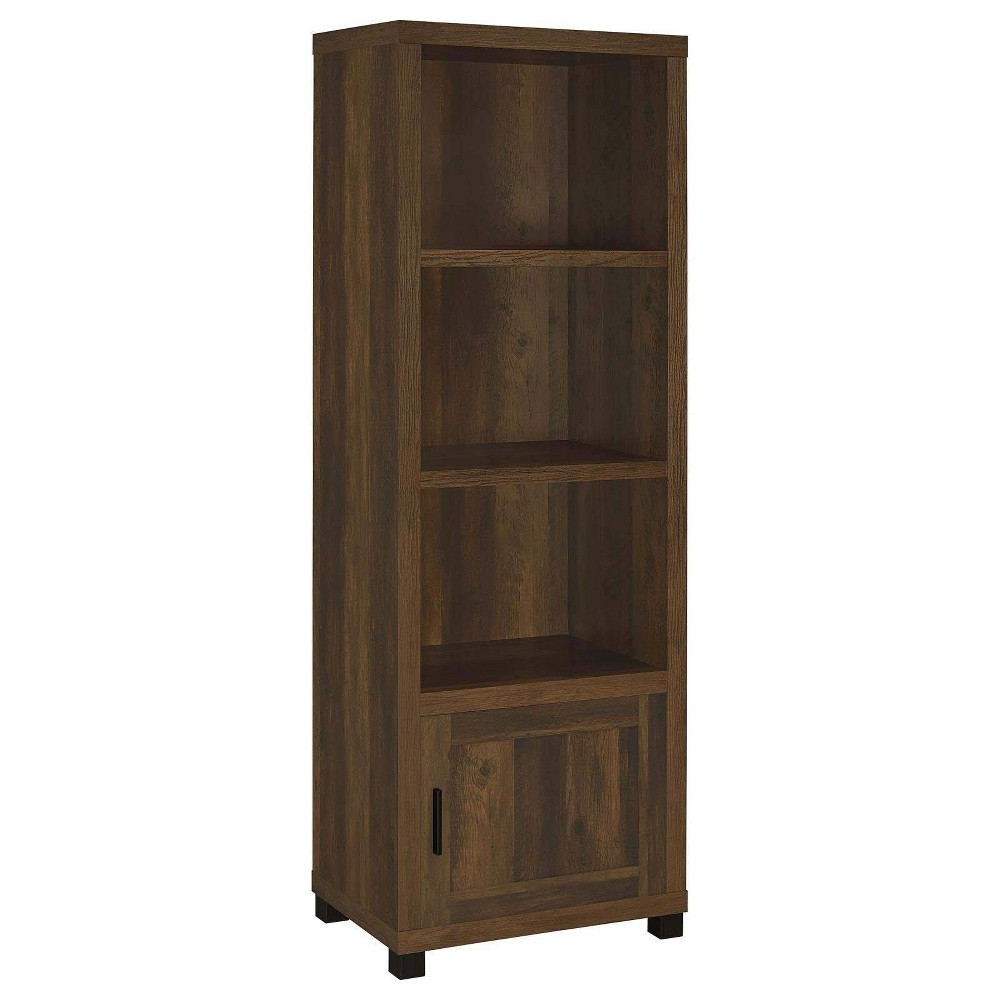 Photos - Display Cabinet / Bookcase Coaster Sachin Transitional 3 Shelf Wood Media Tower With Cabinet Dark Pin