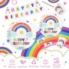 Birthday Party Supplies Serve 25, Happy Birthday Paper Plates, Cups, Straw, Birthday Hat and Banner - 2 of 4