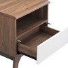 Modway Envision Mid-Century Modern, Nightstand, Walnut White - 4 of 4