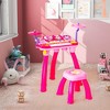 Costway 24 Key DJ Piano Keyboard Drum Toy Music Instrument w/MP3 Microphone Cymbal Pink\Blue - 2 of 4