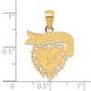 Black Bow Jewelry 14k Yellow Gold Daddy's Girl Heart and Banner Pendant, 18mm - 4 of 4