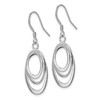 Black Bow Jewelry Polished Layered Oval Dangle Earrings in Sterling Silver - 2 of 4