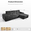 XIZZI Modular Left/Right Chaise Sectional Sofa, Quick-Ship Synthetic Leather or 4 Shimmer Fabric | Zero Assembly | High Density Foam & Pocket Springs - 4 of 4