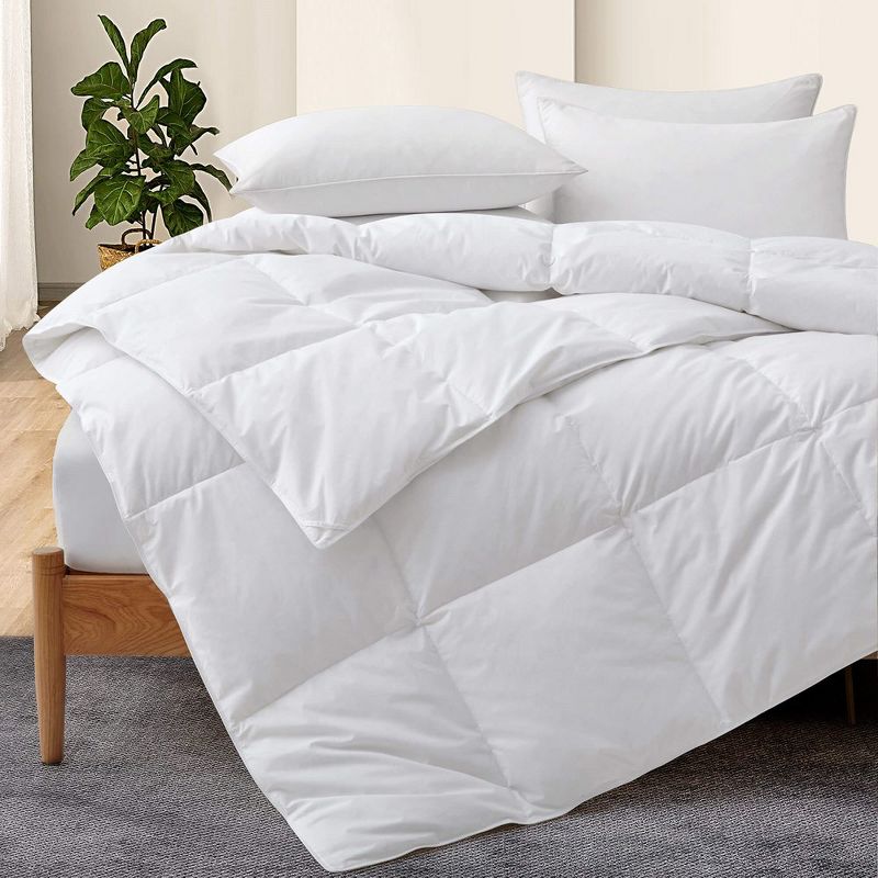 Peace Nest Lightweight White Goose Feather Down Duvet Comforter with 100% Cotton Fabric, 3 of 8