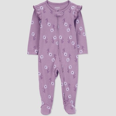 Image of Carter's Just One You®️ Baby Girls' Sleep N' Play - Purple Newborn