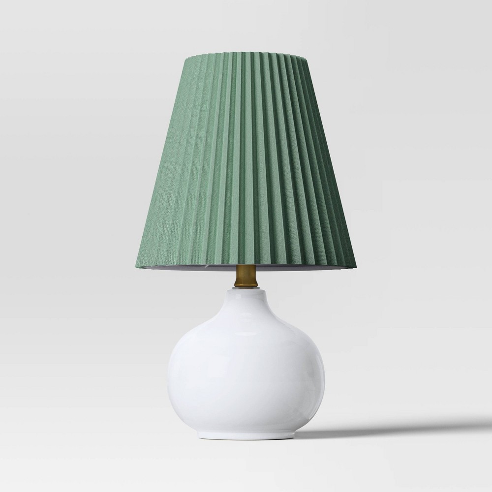 Ceramic Table Lamp with Pleated Shade: ETL Listed, No Assembly - Room Essentials™