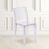 Emma and Oliver 4 Pack Transparent Stacking Side Chair - Armless Side Chair - Resin Stack Chair - 2 of 4