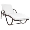 vidaXL Sun Lounger with Cushion & Table Poly Rattan Brown - 2 of 4