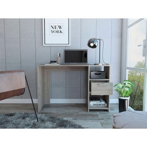 NicBex Home Office Desk 17.04" L Modern Writing Desk with 2 Open Storage Shelves, Drawer and Wooden Desktop for Office, Study, Living Room - 1 of 4