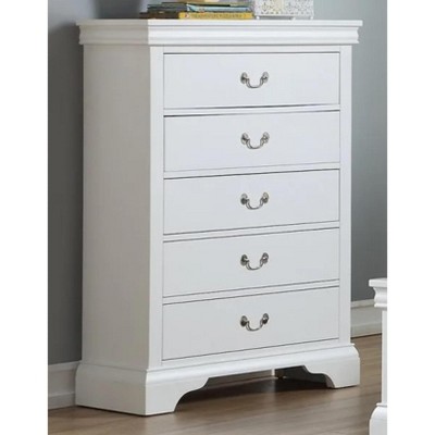 NicBex Vintage Tall Dresser,Farmhouse Dressers with Metal Pulls,Chest of 5 Drawers for Bedroom,Living Room,Dining Room,Hallway