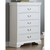 NicBex  5 Drawers Dresser for Bedroom,Classic Wooden Drawers with Silver Handle,Dressers for Kids Room,Living Room,Entry and Hallway,White - 4 of 4