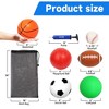 GSE Set of 6 Sports Balls for Kids, Included 5" Basketball, 5" Volleyball, 5" Soccer Ball, 5" Playground Ball, 6.5" Football & 2.75" Baseball - 3 of 4