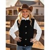 Clearlove Girls’ Sleeveless Cable Knit Buttoned Vest with Lightweight Open Cardigan and Round Neck Sweater Vest with Pockets - 3 of 4