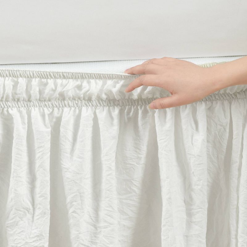 Ruched Ruffle Elastic Easy Wrap Around Bedskirt - Lush Décor, 5 of 8