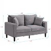 Kumasinova 58"/75" 2/3 Seater Corduroy Couch,Space-Saving Sleeper Sofa with Plush Cushions,Couchs for Living Room,Bedroom&Apartment,Small Space - 2 of 4